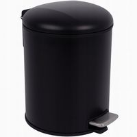Kosz na Śmieci Odpady do Domu Kuchni ViO 5B5- ROM z Pedałem Czarny 5L