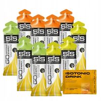 10x SIS GO ISOTONIC ŻEL ENERGETYCZNY 60 ml + GRATIS ISOTONIC DRINK 25 g