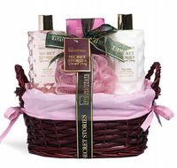 DUŻY ZESTAW KOSMETYKÓW KOSZ ŚWIĄTECZNY PREZENTOWY ŚWIĘTA DO CIAŁA I KĄPIELI