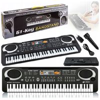 KEYBOARD PIANINKO ORGANY PIANINO ELEKTRONICZNE 61 KLAWISZY DZIECI +MIKROFON