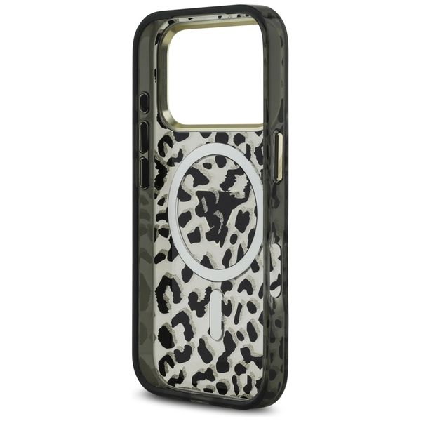 etui guess leopard glitter magsafe do    iphone 17 pro czarny zdjęcie 7