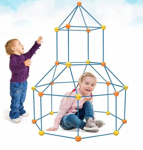 KLOCKI KONSTRUKCYJNE DO BUDOWANIA BAZY XXL DLA DZIECI RURKI SŁOMKI 340 EL na Arena.pl