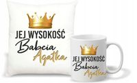 foto PODUSZKA KUBEK prezent dla jej wysokość BABCI