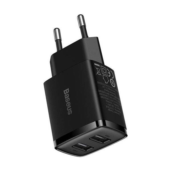 ładowarka sieciowa baseus compact quick charger, 2x usb, 10.5w zdjęcie 3