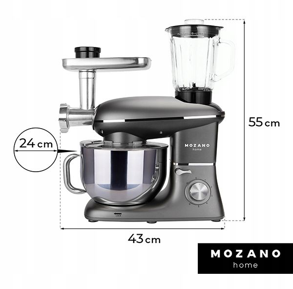 ROBOT KUCHENNY PLANETARNY MASZYNKA DO MIĘSA MIKSER BLENDER 6,2l + PRZEPISY zdjęcie 5