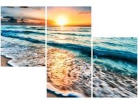 OBRAZ ZACHÓD SŁOŃCA PLAŻY CANCUN