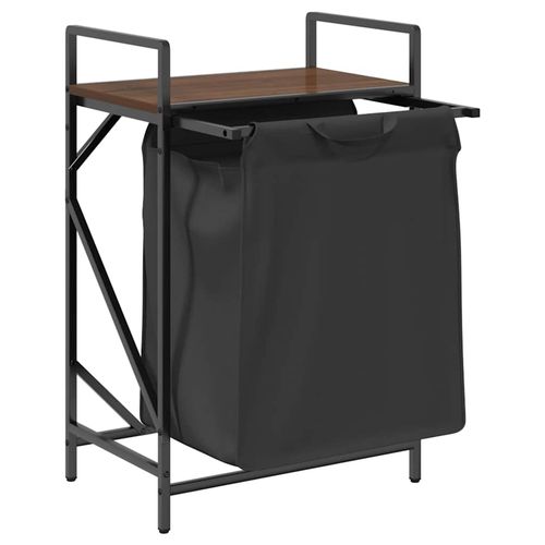 Kosz na pranie 1 komora z półką, brązowy dąb na Arena.pl