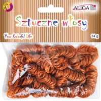 sztuczne włosy 14g brązowe | wlo-7721