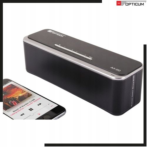 GŁOŚNIK BLUETOOTH PRZENOŚNY 10W AX20 BEZPRZEWODOWY MOCNY BAS AUX na Arena.pl