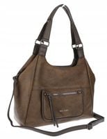 Torebka Damska Shopper worek modna duża torba na Ramię 6870 Czekoladowa