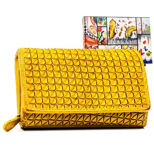 klasyczny portfel damski do torebki z geometrycznym wzorem - rovicky na Arena.pl