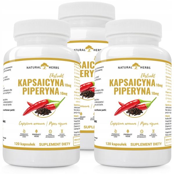 KAPSAICYNA 10 mg PIPERYNA 10 mg PREBIOTYK SPALANIE zdjęcie 4