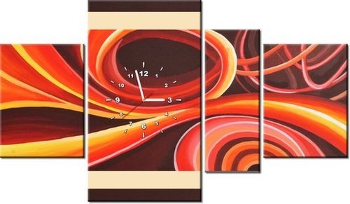 70CM 120CM OBRAZ 4 ELEM POMARAŃCZOWY WIR ŚCIENNY na Arena.pl