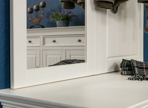 Lustro sosnowe białe 130x47 Belluno Elegante   PL027B na Arena.pl