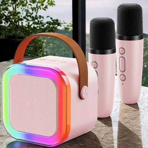 ZESTAW DO KARAOKE DLA DZIECI 2 MIKROFONY GŁOŚNIK BEZPRZEWODOWY NA BLUETOOTH na Arena.pl