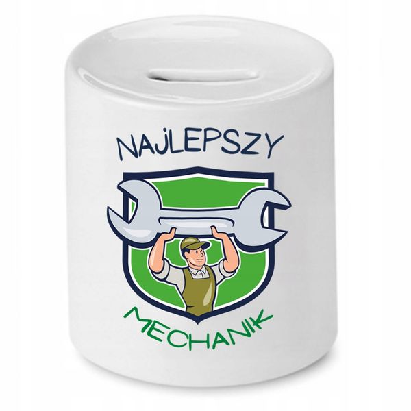 Skarbonka Dla Mechanika Najlepszy Mechanik Prezent Z Nadrukiem Ze Zdjęciem zdjęcie 1
