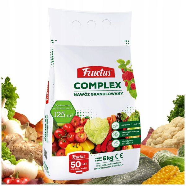 FRUCTUS COMPLEX - Kompleksowy Nawóz do WARZYW i OWOCÓW 5 Kg zdjęcie 2