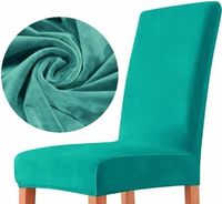 POKROWIEC NA KRZESŁO WELUR PREMIUM JASNY TURKUSOWY