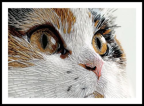 Plakat 66,5x46,5cm Nitkowany Kot na Arena.pl
