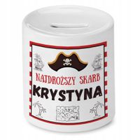 Skarbonka 330 Ml Dla Krystyny Córki Dziecka Z Nadrukiem Ze Zdjęciem