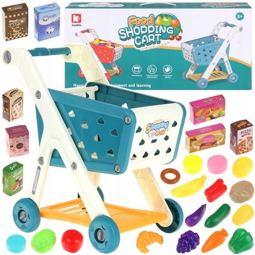 Wózek Sklepowy Na Zakupy Koszyk dla Dzieci Produkty Warzywa Owoce Akcesoria na Arena.pl