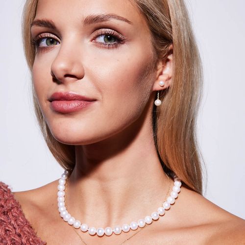 perły naturalne 8-9mm ze srebrem na Arena.pl