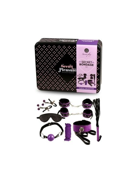 Secret Bondage - Set 8 Pcs Purple & Black zdjęcie 2