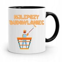 Kubek Czarny Budowlańca Majstra Fachowca Prezent Z Nadrukiem Ze Zdjęciem