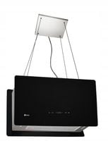 Okap kuchenny WYSPOWY SZKŁO CZARNY 60cm WISZĄCY