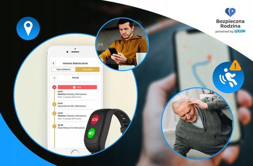 OPASKA DLA SENIORA lokalizator GPS czujnik upadku tętno przycisk SOS PL na Arena.pl