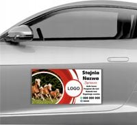 MAGNES NA SAMOCHÓD MAGNETYCZNA REKLAMA 60X30 cm STAJNIA NAZWA LOGO