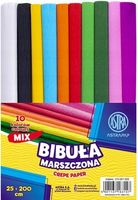 BIBUŁA MARSZCZONA ASTRA 10 KOL. 25x200cm ZESTAW INTENSYWNYCH KOLORÓW