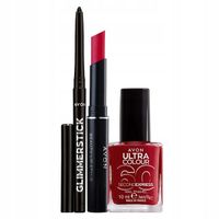 *AVON* ZESTAW KOSMETYKÓW DO MAKIJAŻU MUST HAVE TRIO CZERWONY