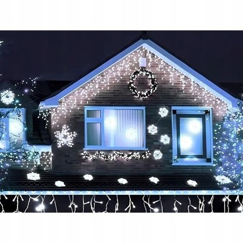 SOPLE LED 300 Zimny Biały+FLASH 14m Kurtyna Świetlna Lampki Zewnętrzne IP44 na Arena.pl