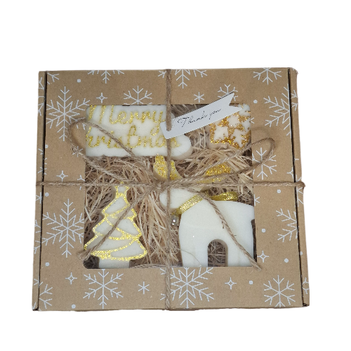 Świeca Dekoracyjna Sojowa Podziękowania Prezent Zestaw Świąteczny Box na Arena.pl