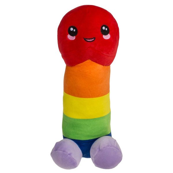 Rainbow Pluszowy Mały Penisek Do Ściskania 30 Cm Prezent zdjęcie 1