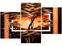 60CM 90 ZEGAR 3 ELEM ZŁOTO AFRYKI ŚCIENNY