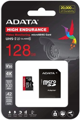 Karta microSD ADATA 128GB microSDXC HIGH Endurance UHS-I U3 V30S na Arena.pl