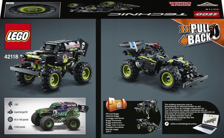 LEGO TECHNIC Monster Jam Grave Digger 42118 + GRATIS List do Mikołaja! zdjęcie 6