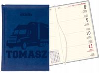 TERMINARZ A6 2026 książkowy Kalendarz PREZENT GRAWER DLA KIEROWCY + IMIĘ