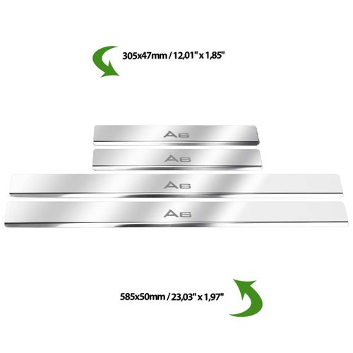 Listwa progowa AUDI A6 C8 Stal nierdzewna 304 połysk 4szt na Arena.pl