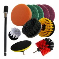 SZCZOTKI CZYSZCZĄCE NA WIERTARKĘ 1/4 ZESTAW 11 EL