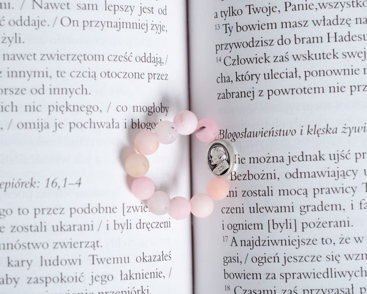 Różaniec na palec Opal Różowy RT-17 zdjęcie 2