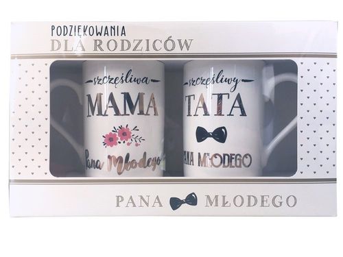 Komplet 2 Kubków - Podziękowania dla rodziców P.MŁODEGO   Q 797 na Arena.pl