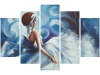 100CM 150CM OBRAZ 5 ELEM KOBIETA TAŃCU ŚCIENNY