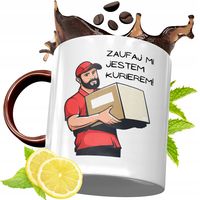 Kubek Bordowy Dla Kuriera Na Urodziny Prezent Z Nadrukiem Ze Zdjęciem