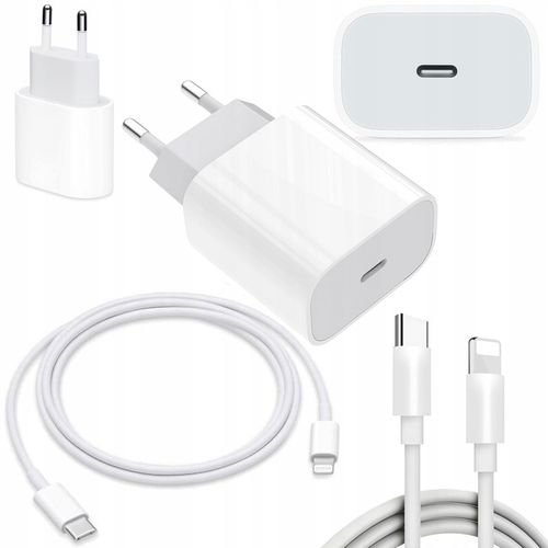 ZESTAW | SZYBKA ŁADOWARKA DO iPhone SIECIOWA USB TYPE-C + KABEL | 3000mA na Arena.pl