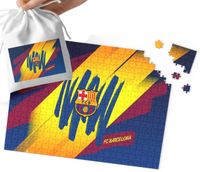 PUZZLE - FC BARCELONA WZORY DLA MAŁEGO PIŁKARZA 110EL + WORECZEK