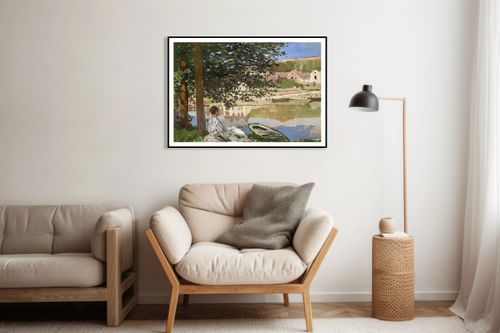 Plakat 60x40cm On the Bank of the Seine, Monet Vintage na Arena.pl