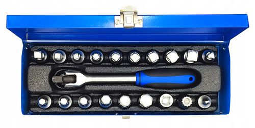 KLUCZE NASADKI DO KORKÓW SPUSTOWYCH OLEJU 20el + POKRĘTŁO PRZEGUBOWE 3/8" na Arena.pl